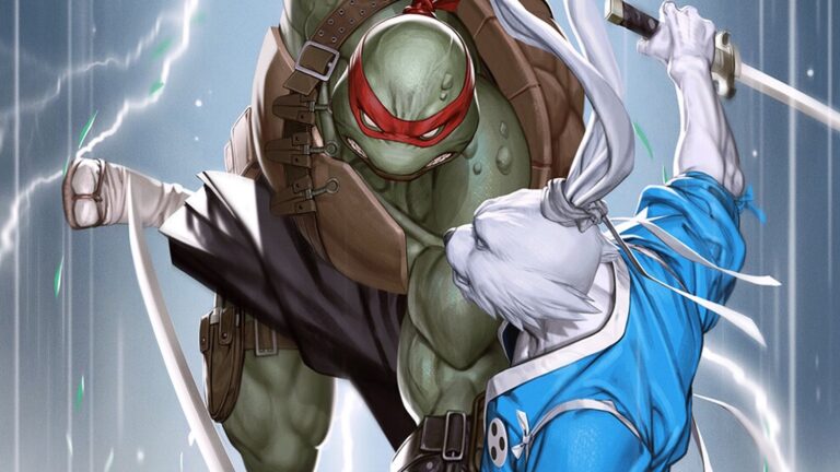Raphael Battles Usagi Yojimbo in Cool Art Created by InHyuk Lee Raphael Battles Usagi Yojimbo in Cool Art Created by InHyuk Lee